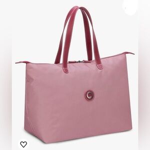 Stylish Pink Travel Tote Bag with Top Handles